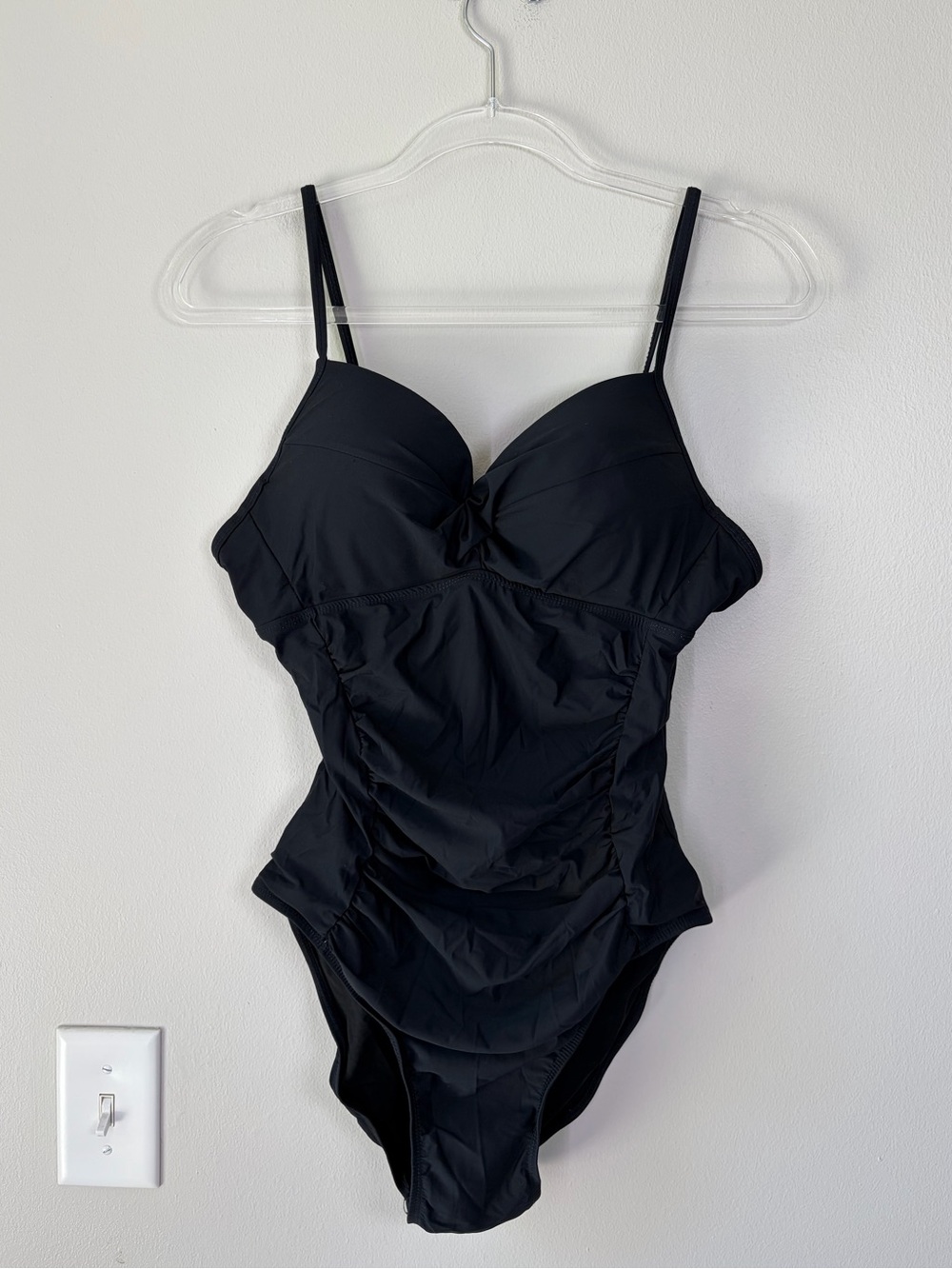 SPANX Love Your Assets By Sara Blakely Black Ruched One Piece Swim Suit